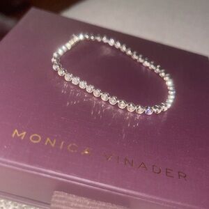 Monica Vinader sterling diamond tennis bracelet